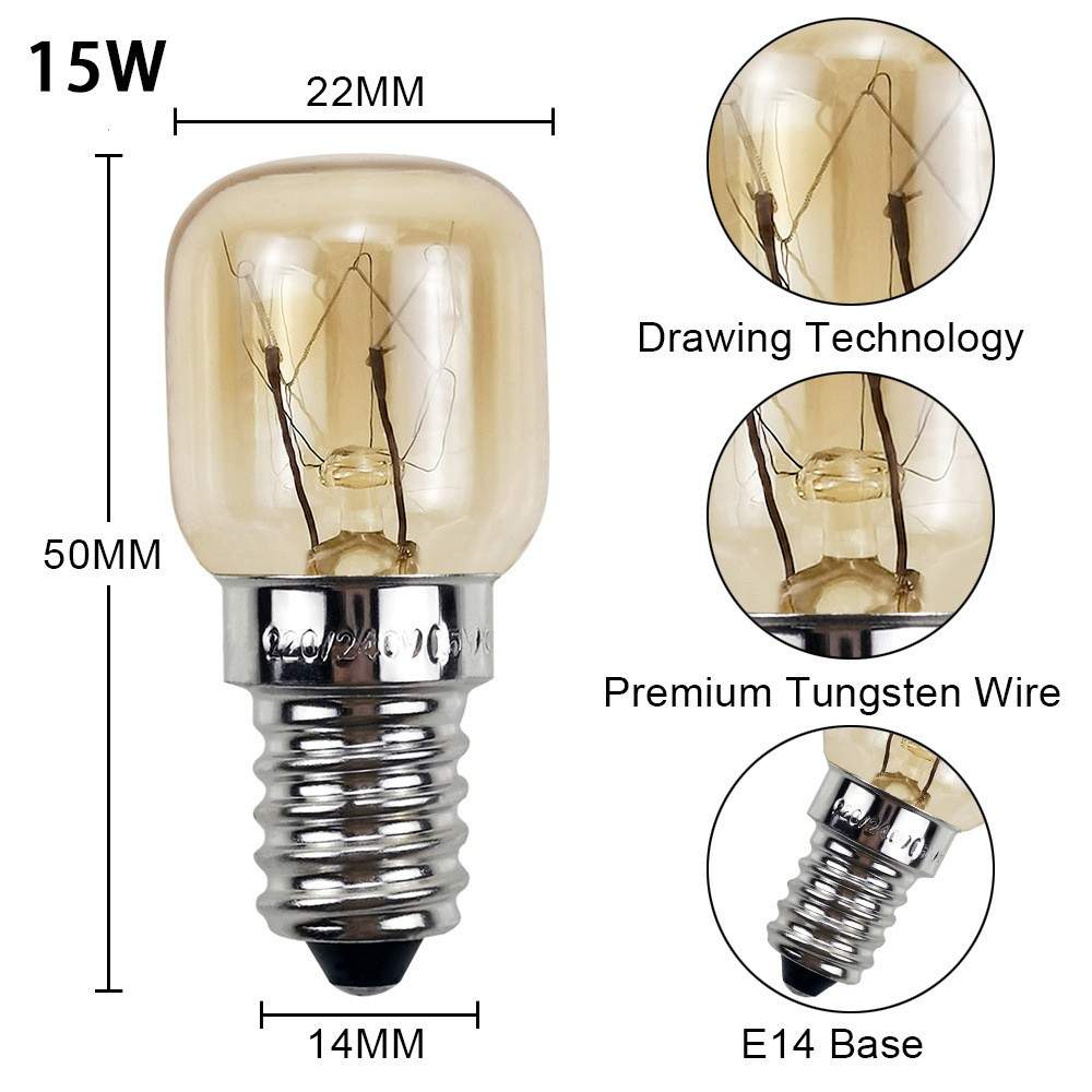 High Temperature 15W Yellow Toaster Tungsten Filament Plug In Oven Light  Bulb 300 Degree From Vavashop, $2.02