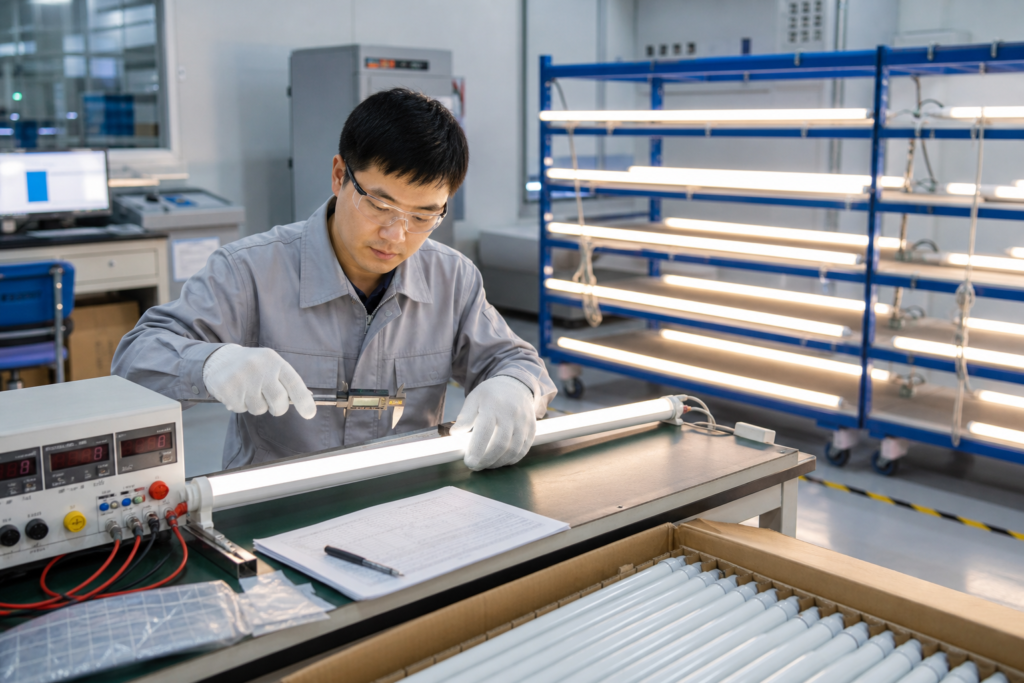 Quality inspection for LED Linestra lamps